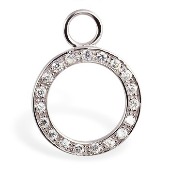 TummyToys® Paved Circle of Life Swinger Charm - Navel Jewellery Shop Australia
