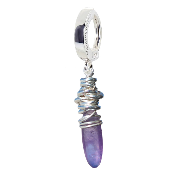 Designer Belly Rings. Saltwater Silver Amethyst Belly Huggy - TummyToys Solid Silver Australian Hand Crafted Navel Rings