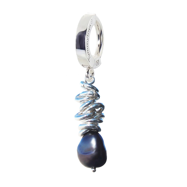 Belly Button Rings. Saltwater Silver Peacock Pearl Clasp - TummyToys Solid Silver Hand Crafted Belly Rings