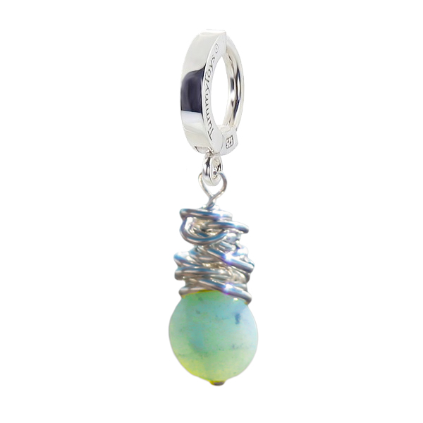 Belly rings. Saltwater Silver Amazonite Huggy - Solid Silver Australian Hand Crafted Navel Jewellery