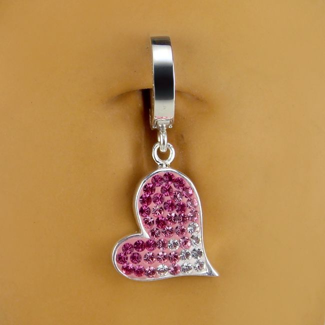 Naval Rings on Swarovski Crystal Drop  Snap Lock Belly Button Rings  Buy A Belly Ring