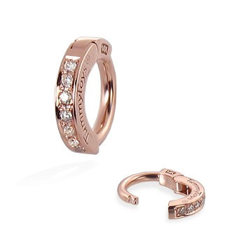 TummyToys® Rose Gold Diamond Pave Sleeper - Navel Jewellery Shop Australia