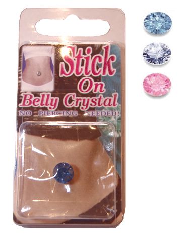 The perfect solution for non-pierced navel rings, these body crystals simply 