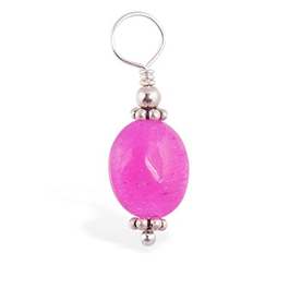 TummyToys® Hot Pink Jade Navel Swinger Charm